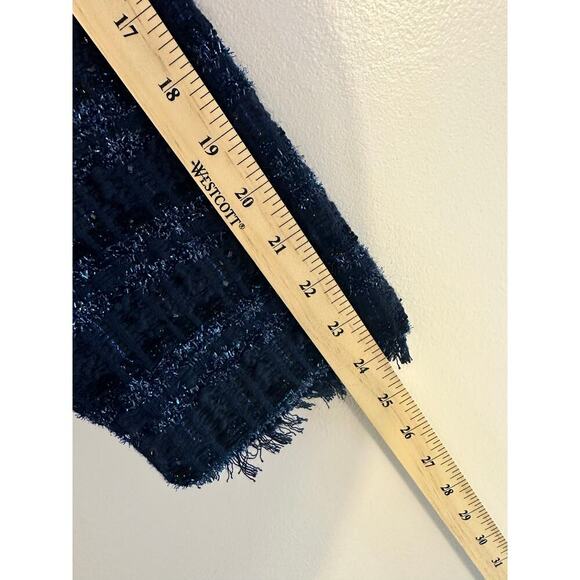 Sail to Sable Womens Navy Tweed Sparkle Gold Button Front Preppy Coat Size XL - Picture 9 of 10